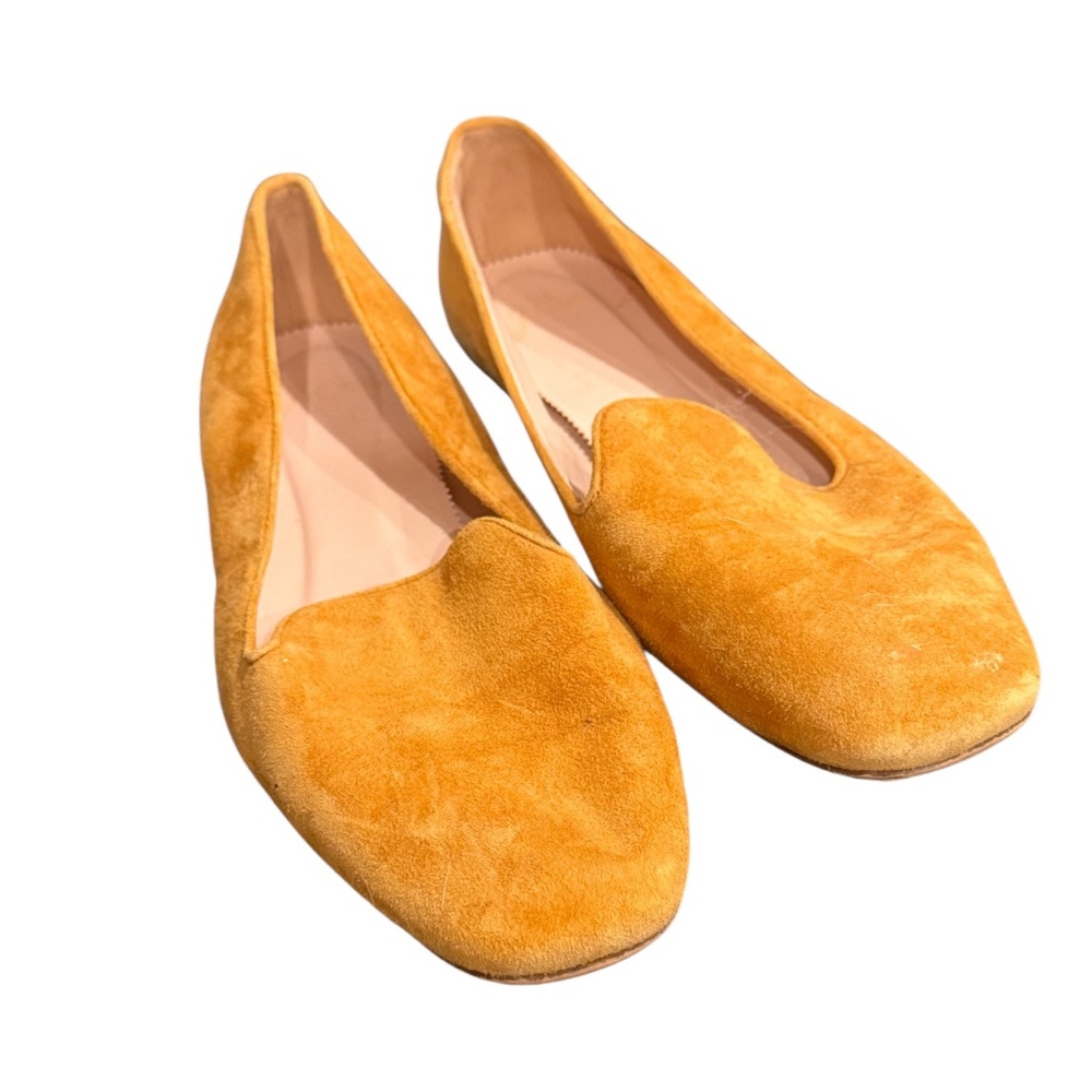 J. Crew Mustard gold Suede Flats size 7.5